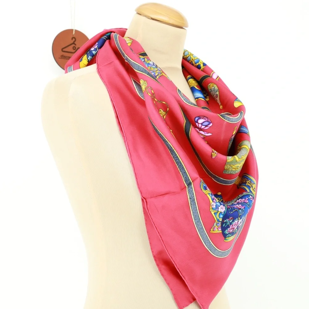 Hermès Pourvu Qu’on Ait l’Ivresse Silk Scarf Hand Rolled Edges 35”x35” Luxury - Picture 7 of 8